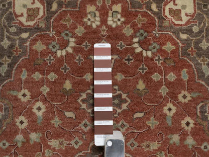 Tabriz Fine Oriental hand-knotted wool rug in Red & Brown, 2'11" x 5'1" — SKU O092437 (view 4)