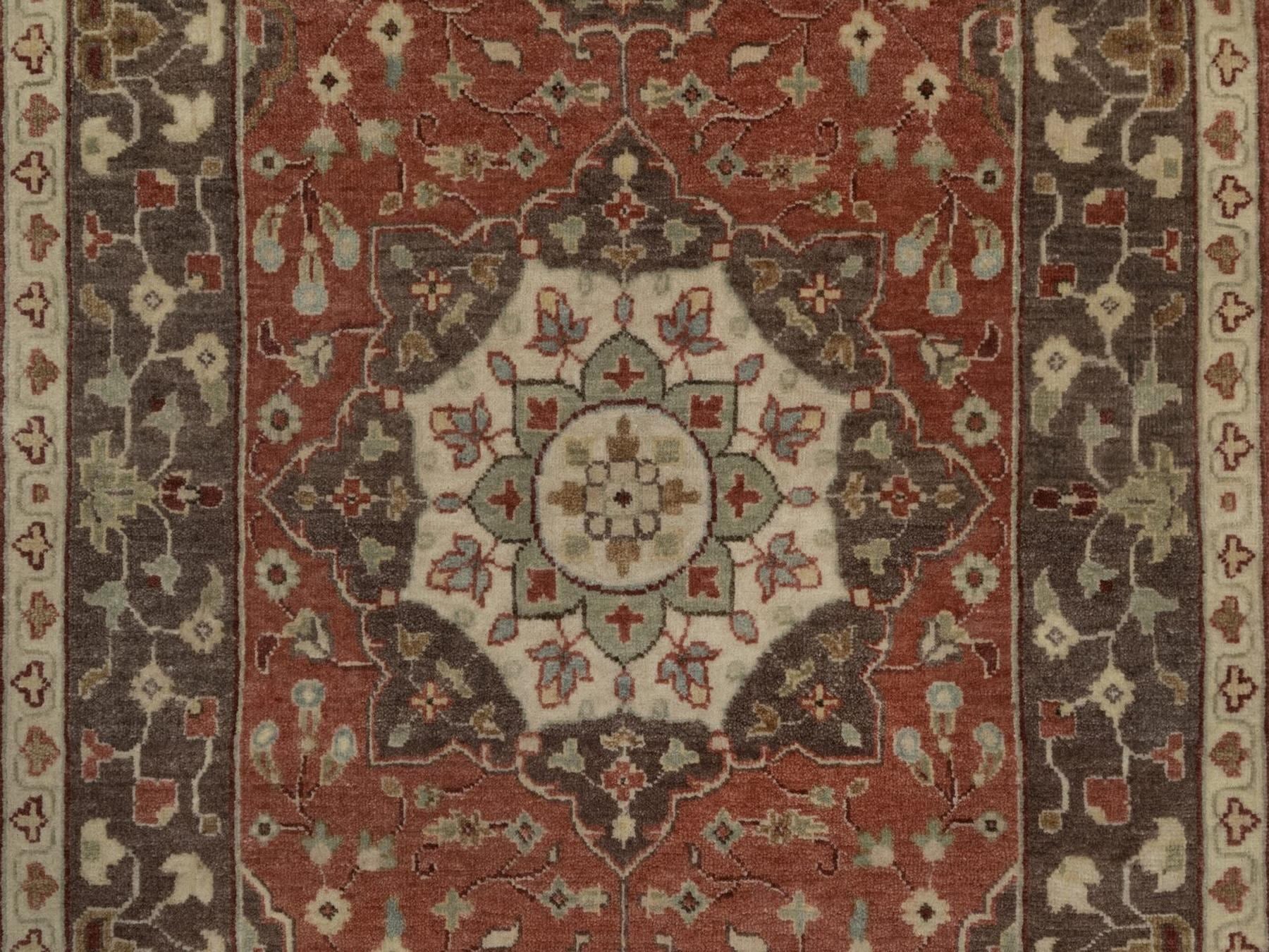 Tabriz Fine Oriental hand-knotted wool rug in Red & Brown, 2'11" x 5'1" — SKU O092437 (view 5)