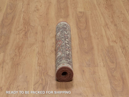 Tabriz Fine Oriental hand-knotted wool rug in Red & Brown, 2'11" x 5'1" — SKU O092437 (view 6)