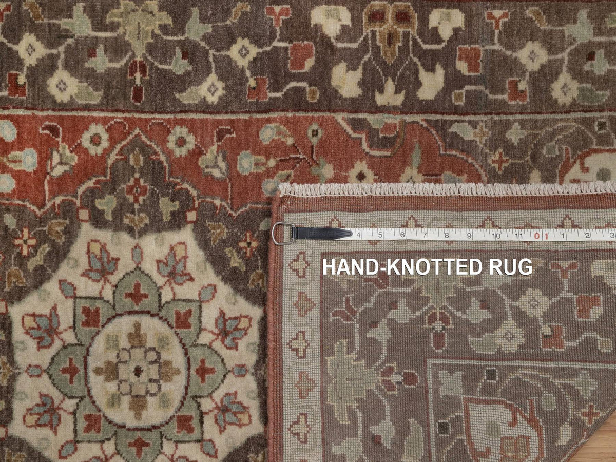 Tabriz Fine Oriental hand-knotted wool rug in Red & Brown, 2'11" x 5'1" — SKU O092437 (view 8)