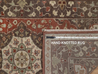 Tabriz Fine Oriental hand-knotted wool rug in Red & Brown, 2'11" x 5'1" — SKU O092437 (view 8)