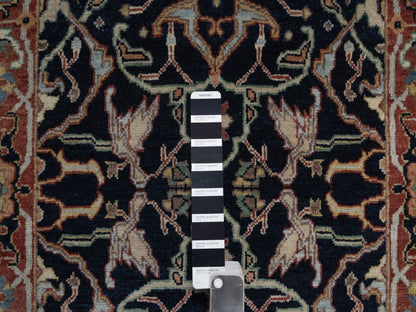 Blue 2'7" x 6'0" Heriz Hand knotted Wool Rug - Sku: O092440