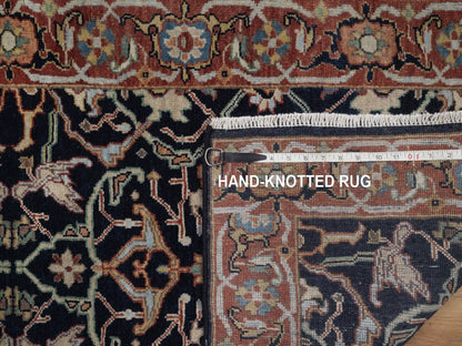 Blue 2'7" x 6'0" Heriz Hand knotted Wool Rug - Sku: O092440