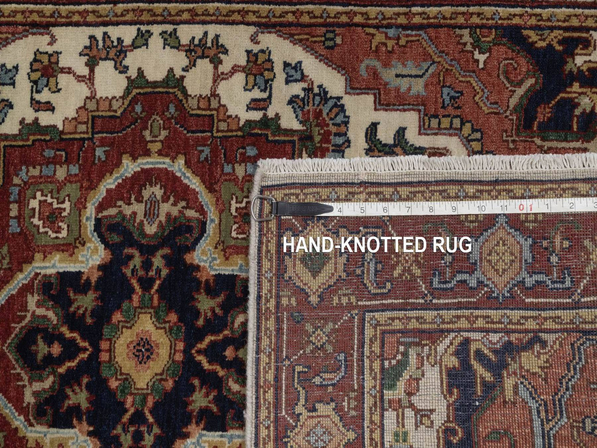 Heriz Heriz hand-knotted wool rug in Ivory & Red, 3'1" x 5'1" — SKU O092441 (view 8)