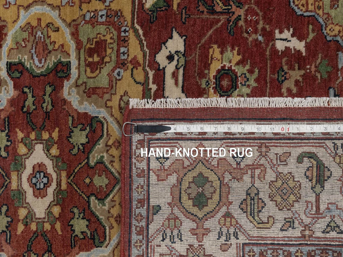 Heriz Heriz hand-knotted wool rug in Red & Ivory, 5'1" x 7' — SKU O092445 (view 8)