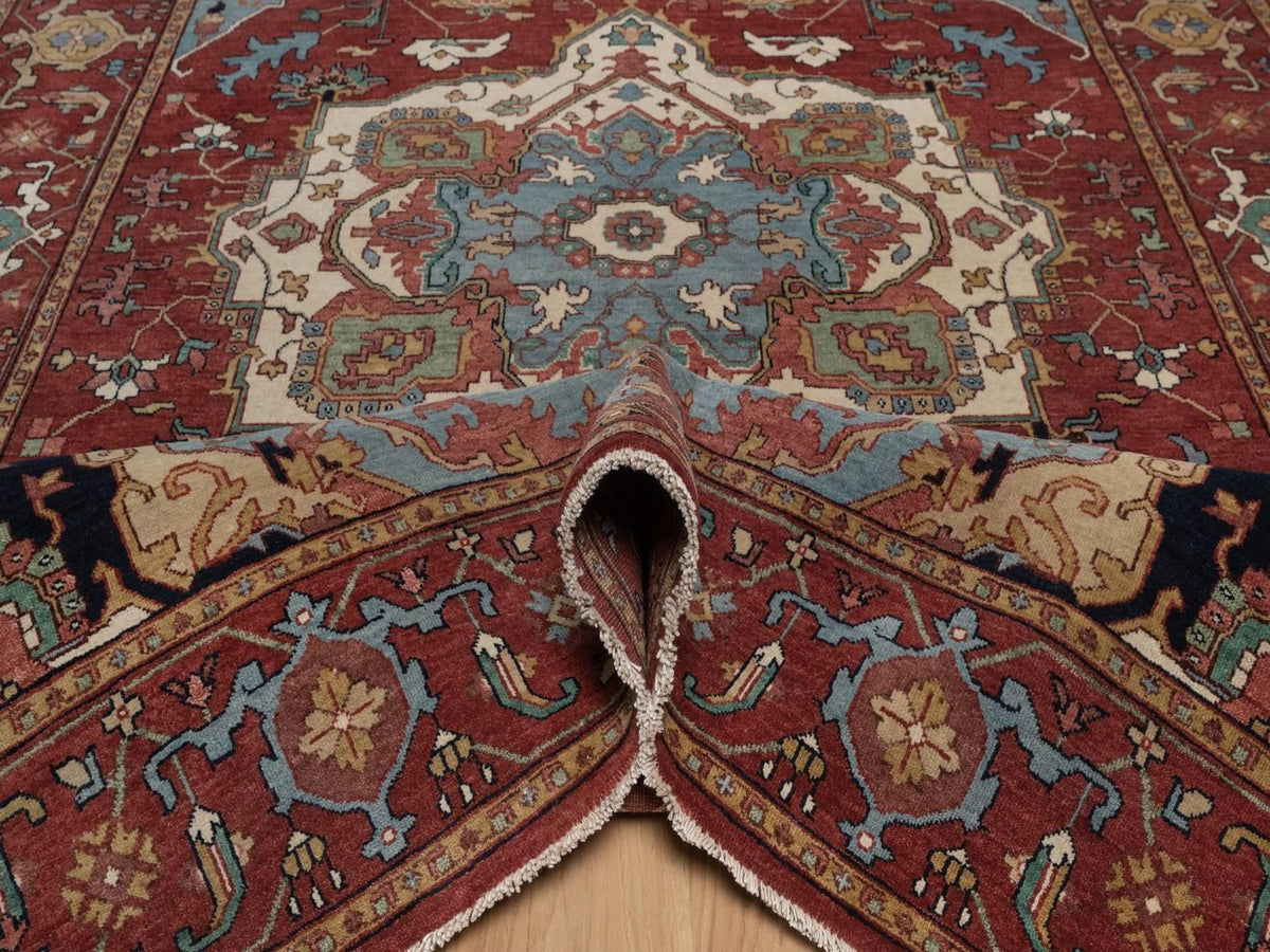 Heriz Heriz hand-knotted wool rug in Red, 6'1" x 9'2" — SKU O092448 (view 5)