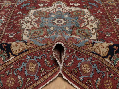 Heriz Heriz hand-knotted wool rug in Red, 6'1" x 9'2" — SKU O092448 (view 5)