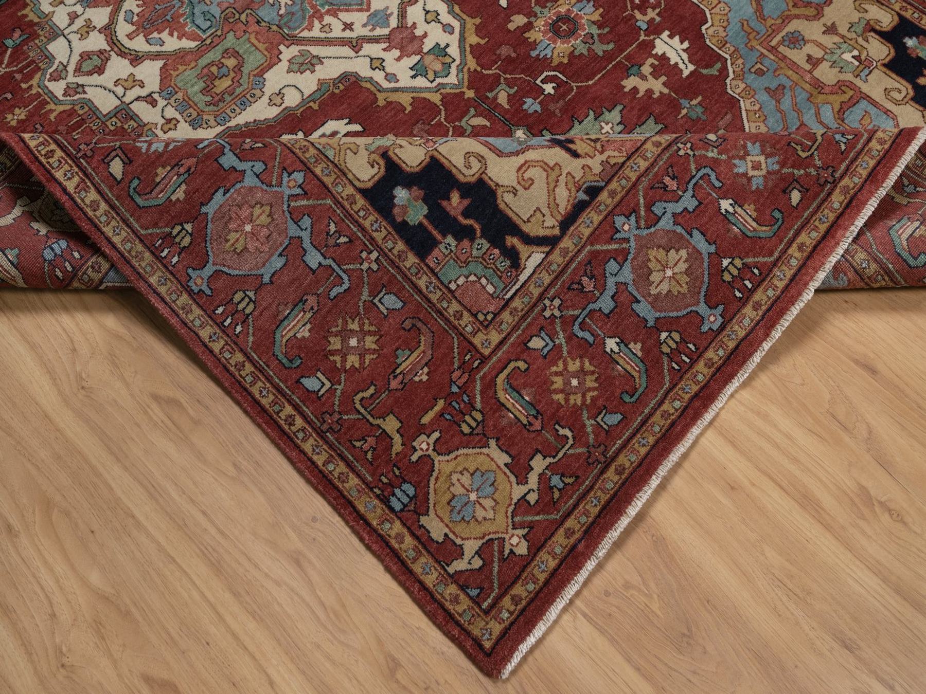 Heriz Heriz hand-knotted wool rug in Red, 6'1" x 9'2" — SKU O092448 (view 6)