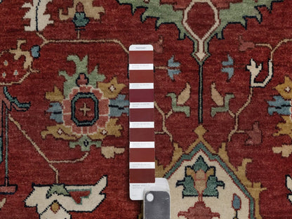 Heriz Heriz hand-knotted wool rug in Red, 6'1" x 9'2" — SKU O092448 (view 7)