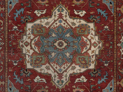 Heriz Heriz hand-knotted wool rug in Red, 6'1" x 9'2" — SKU O092448 (view 8)