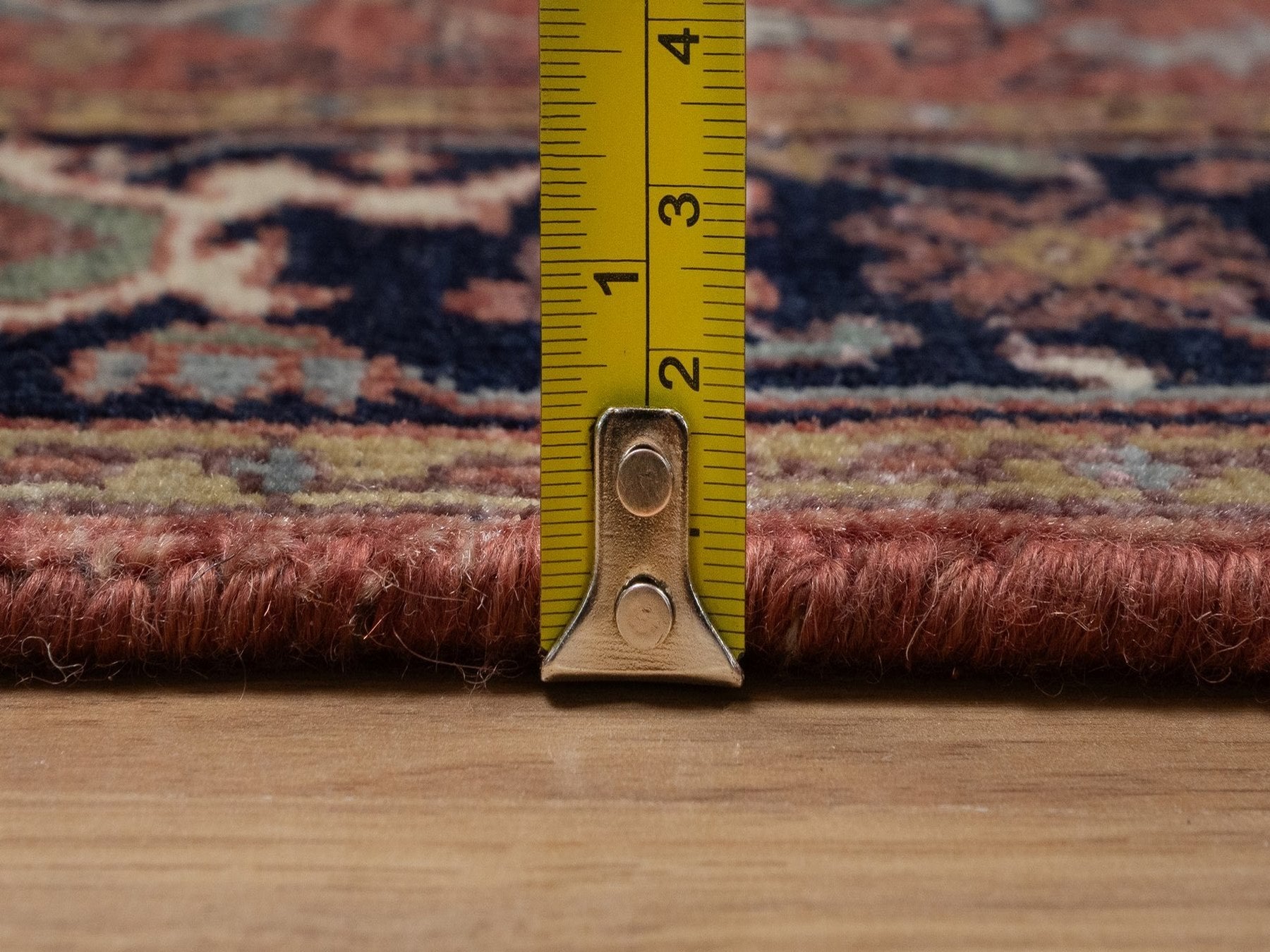 Heriz Heriz hand-knotted wool runner in Red & Midnight Blue, 2'6" x 12' — SKU O092450 (view 7)