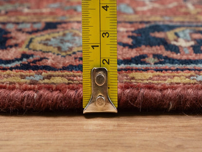 Red 2'6" x 16'0" Heriz Hand knotted Wool Rug - Sku: O092451