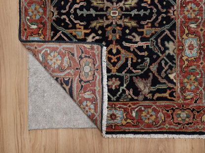 Blue 2'6" x 16'0" Heriz Hand knotted Wool Rug - Sku: O092452