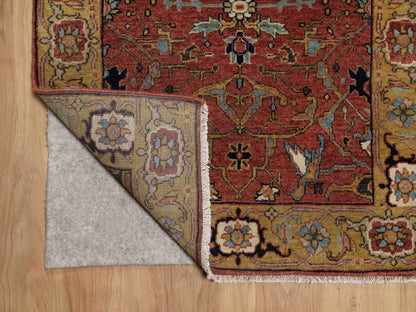 Heriz Heriz hand-knotted wool runner in Red & Gold, 2'8" x 22'1" — SKU O092453 (view 3)