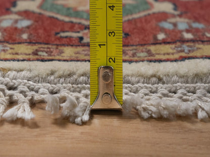 Heriz Heriz hand-knotted wool rug in Ivory & Red, 5'10" x 10'10" — SKU O092454 (view 7)