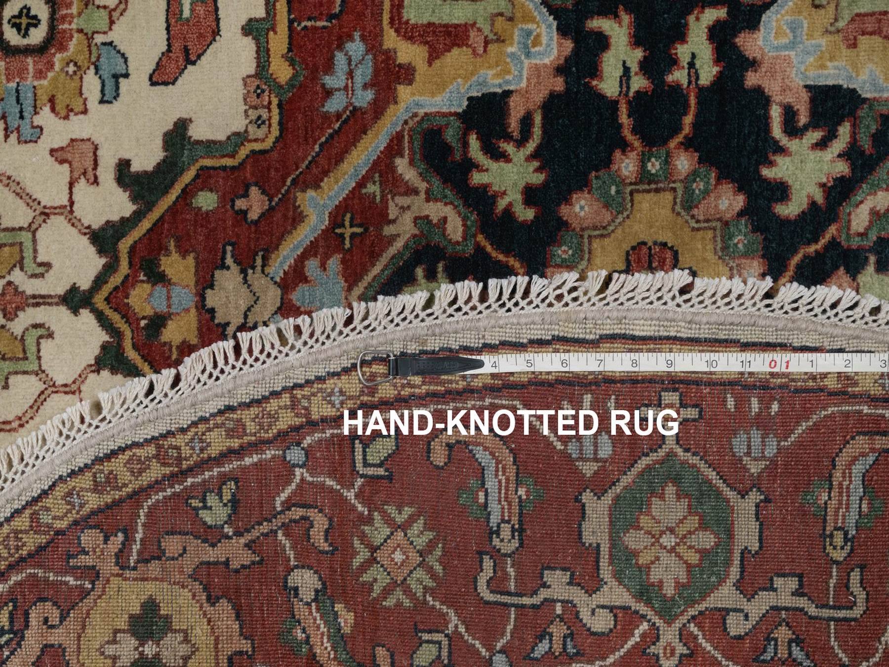Heriz Heriz hand-knotted wool rug in Ivory & Red, 5'10" x 10'10" — SKU O092454 (view 8)