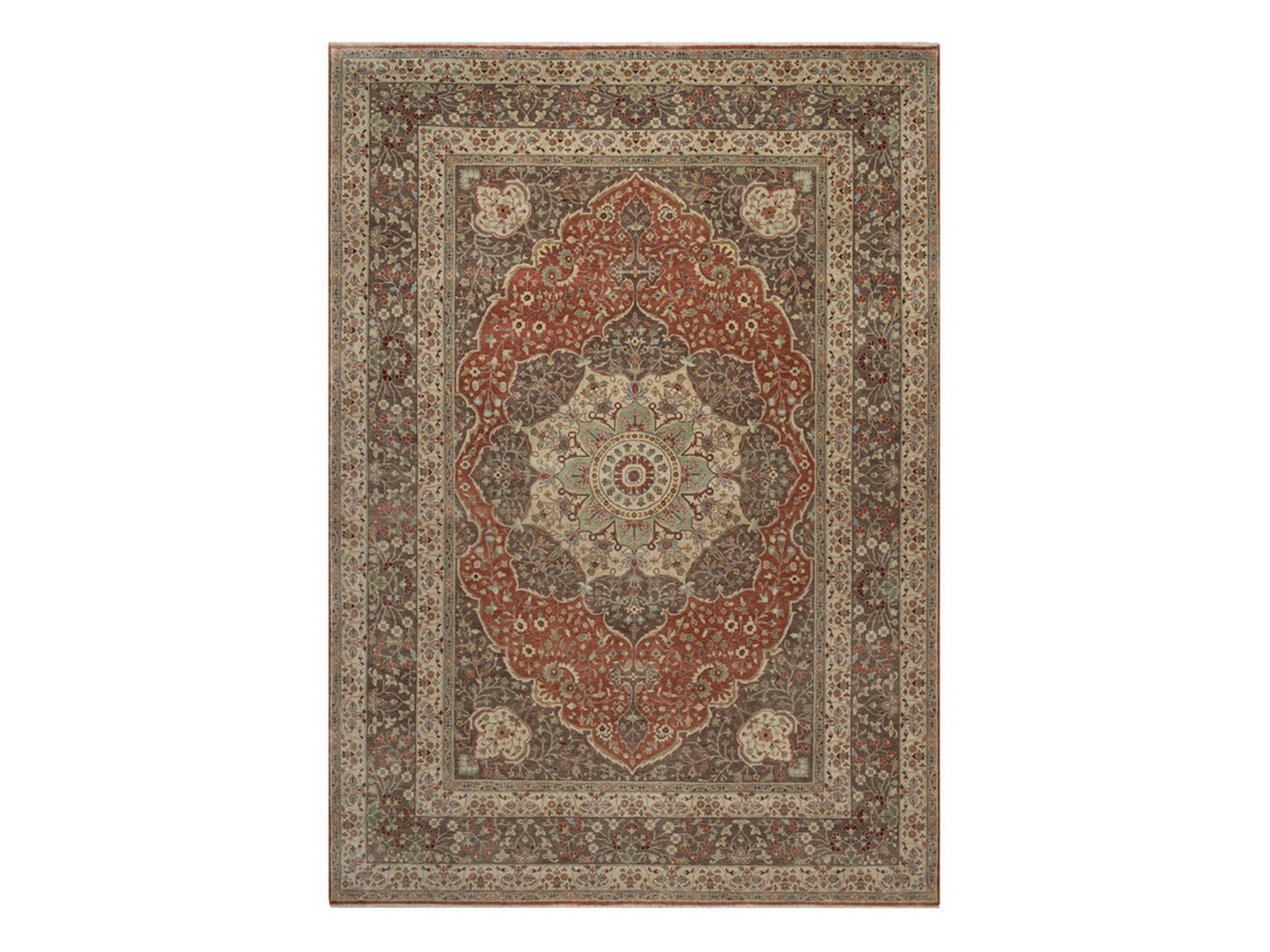 Red 10'0" x 14'1" Fine Oriental Hand knotted Wool Rug - Sku: O092459
