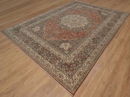 Red 10'0" x 14'1" Fine Oriental Hand knotted Wool Rug - Sku: O092459