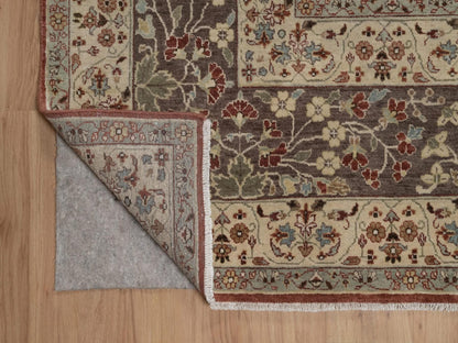 Tabriz Fine Oriental hand-knotted wool rug in Red & Brown, 9'11" x 10'4" — SKU O092460 (view 4)