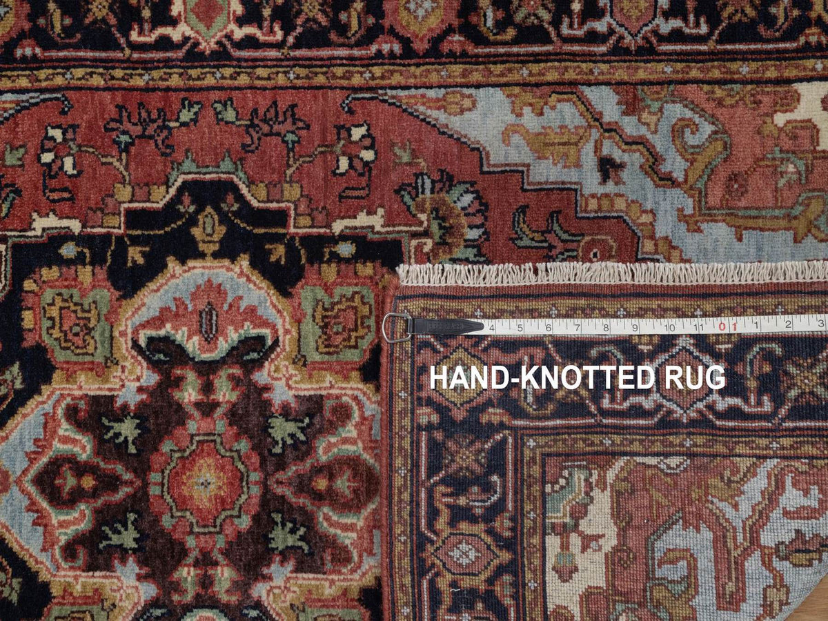 Heriz Heriz hand-knotted wool rug in Red & Midnight Blue, 3' x 5'3" — SKU O092461 (view 8)