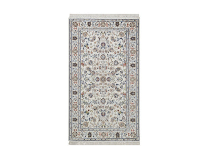 Nain Fine Oriental hand-knotted wool/silk rug in Ivory, 3' x 5'2" — SKU O092467