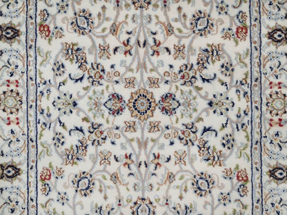 Nain Fine Oriental hand-knotted wool/silk rug in Ivory, 3' x 5'2" — SKU O092467 (view 5)