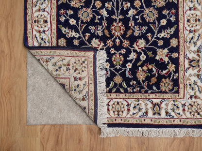Blue 2'9" x 4'1" Fine Oriental Hand knotted Wool/Silk Rug - Sku: O092468