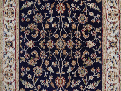Blue 2'9" x 4'1" Fine Oriental Hand knotted Wool/Silk Rug - Sku: O092468