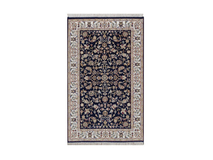 Blue 3'2" x 5'1" Fine Oriental Hand knotted Wool/Silk Rug - Sku: O092485