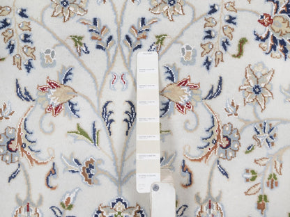Ivory 8'1" x 10'4" Fine Oriental Hand knotted Wool/Silk Rug - Sku: O092498