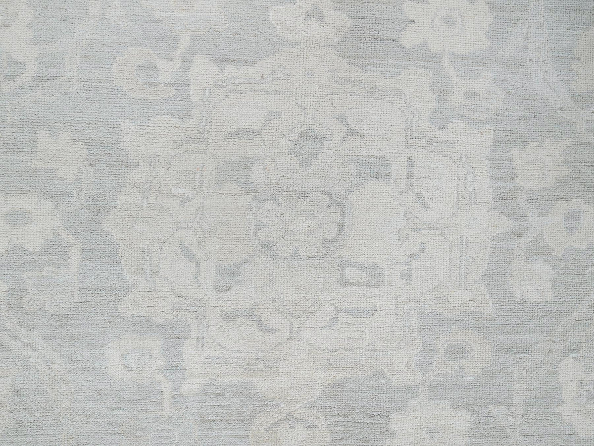 Peshawar Oushak hand-knotted wool rug in Gray & Ivory, 8'9" x 11'10" — SKU O0924 (view 8)