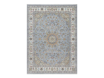 Blue 8'11" x 12'2" Fine Oriental Hand knotted Wool/Silk Rug - Sku: O092500