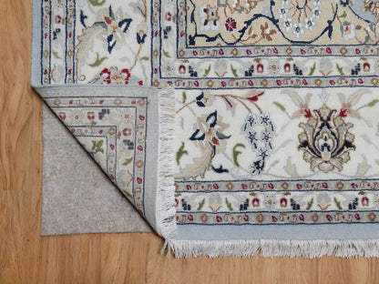 Blue 8'11" x 12'2" Fine Oriental Hand knotted Wool/Silk Rug - Sku: O092500
