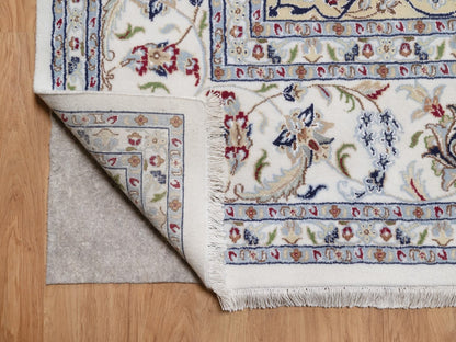 Nain Fine Oriental hand-knotted wool/silk rug in Ivory, 10' x 14' — SKU O092501 (view 4)