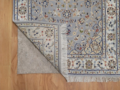 Blue 2'8" x 6'3" Fine Oriental Hand knotted Wool/Silk Rug - Sku: O092519