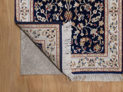 Blue 2'1" x 3'3" Fine Oriental Hand knotted Wool/Silk Rug - Sku: O092528