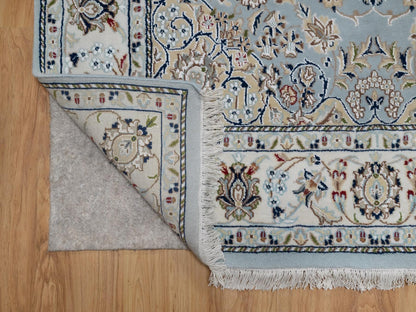 Blue 4'11" x 8'1" Fine Oriental Hand knotted Wool/Silk Rug - Sku: O092542