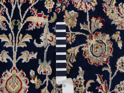 Blue 6'0" x 9'5" Fine Oriental Hand knotted Wool/Silk Rug - Sku: O092555