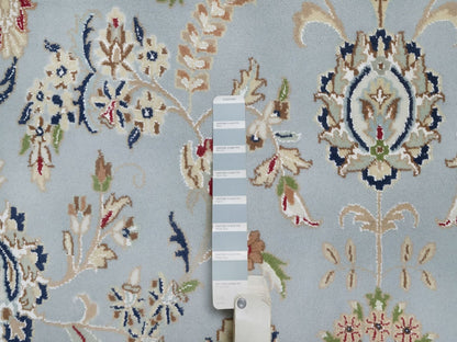 Blue 9'9" x 14'3" Fine Oriental Hand knotted Wool/Silk Rug - Sku: O092575