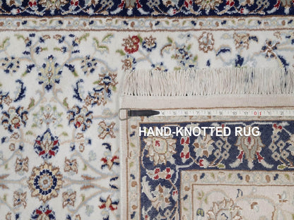 Ivory 3'2" x 5'4" Fine Oriental Hand knotted Wool/Silk Rug - Sku: O092576