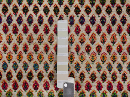 Beige 3'0" x 4'11" Modern and Contemporary Hand knotted Wool/Silk Rug - Sku: O092598
