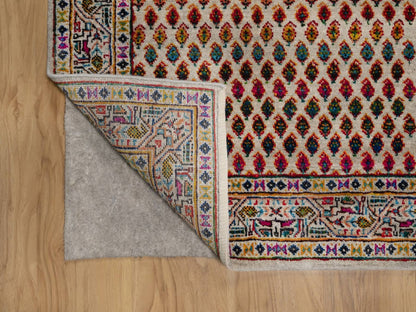 Beige 3'0" x 5'0" Modern and Contemporary Hand knotted Wool/Silk Rug - Sku: O092599