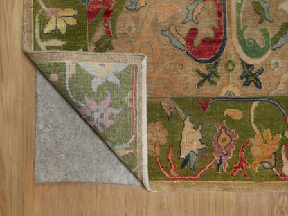 Brown 8'2" x 10'1" Tribal & Geometric Hand knotted Wool/Silk Rug - Sku: O092601