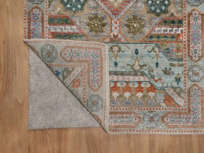 Brown 2'5" x 6'0" Mamluk Hand knotted Wool/Silk Rug - Sku: O092609
