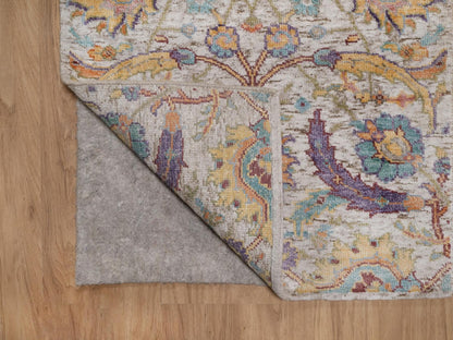 Ivory 2'0" x 3'0" Transitional Hand knotted Wool/Silk Rug - Sku: O092613