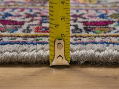 Beige 2'0" x 3'0" Modern and Contemporary Hand knotted Wool/Silk Rug - Sku: O092617