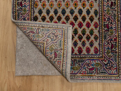 Beige 1'10" x 3'0" Modern and Contemporary Hand knotted Wool/Silk Rug - Sku: O092618