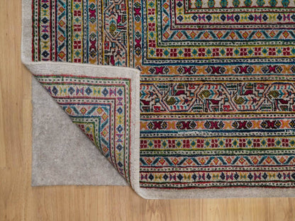 Beige 7'11" x 9'11" Modern and Contemporary Hand knotted Wool/Silk Rug - Sku: O092622