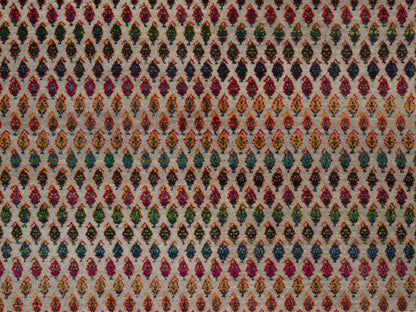 Beige 7'11" x 9'11" Modern and Contemporary Hand knotted Wool/Silk Rug - Sku: O092622