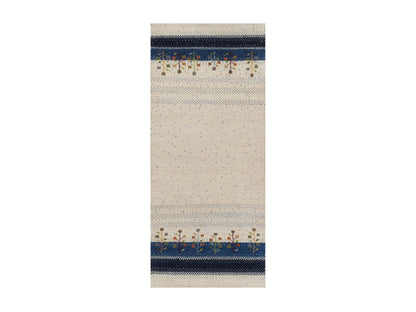 Gabbeh Modern / Contemporary hand-knotted wool runner in Ivory, 2'7" x 6', SKU O092627
